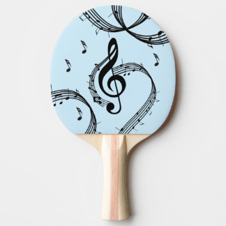 Climactic G Clef Music Blue Ping Pong Paddle