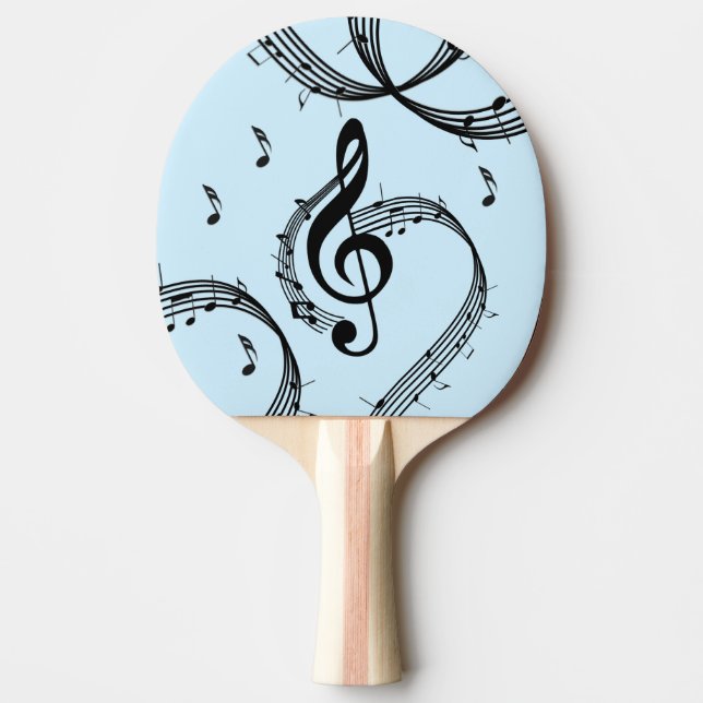 Climactic G Clef Music Blue Ping Pong Paddle (Front)