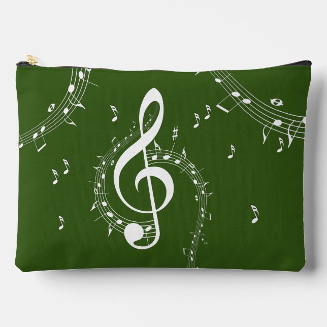 Climactic G Clef Music Green Door Sign Accessory Pouch (Front)