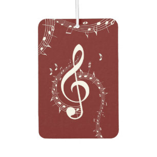 Climactic G Clef Music Red Air Freshener