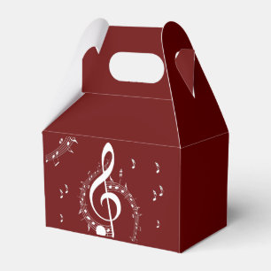 Climactic G Clef Music Red Favor Box