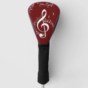 Climactic G Clef Music Red Golf Head Cover