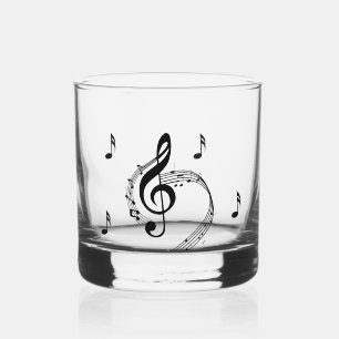 Climactic G Clef Music Whiskey Glass