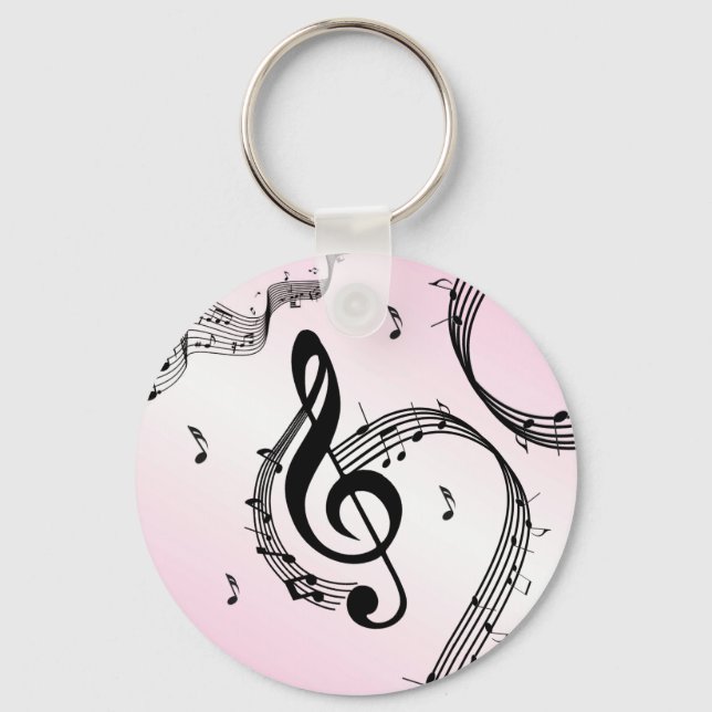 Climactic G Clef Pink Keychain (Front)