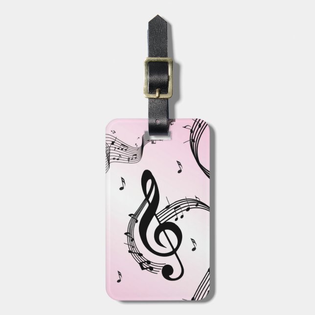 Climactic G Clef Pink Luggage Tag (Front Vertical)