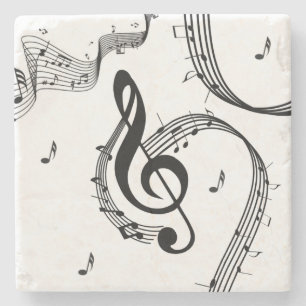Climactic G Clef Stone Coaster
