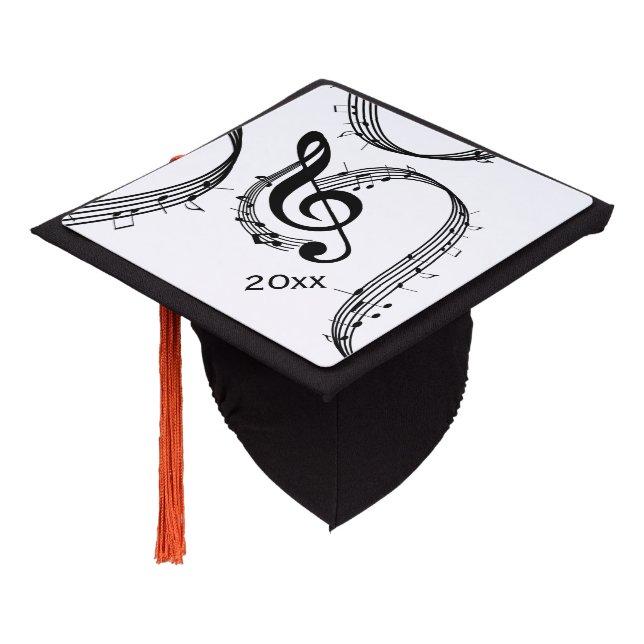 Climactic G Clef Year Graduation Cap Topper (Angled)