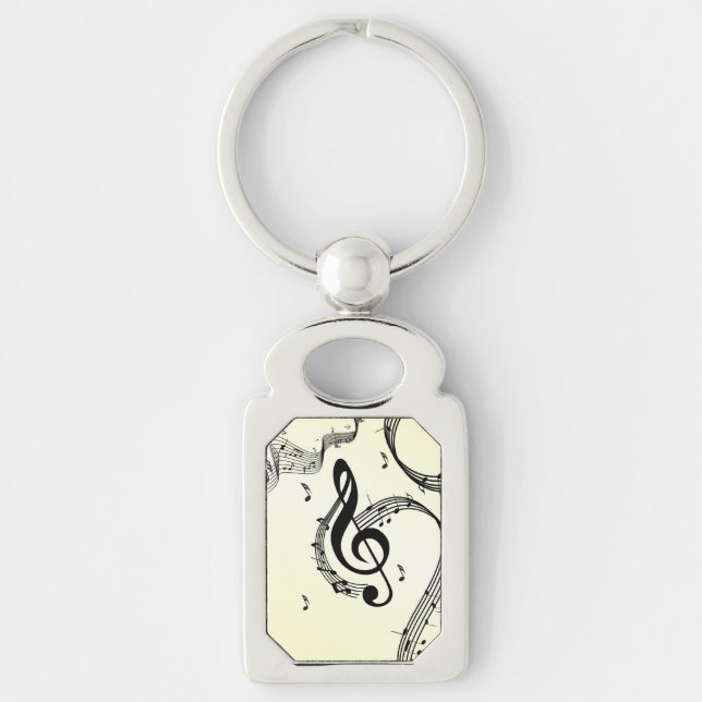 Climactic G Clef Yellow Keychain (Front)