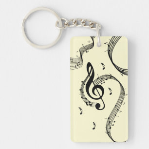 Climactic G Clef Yellow Keychain