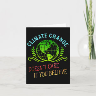 Climate Change Activist Gift Earth Day Vintage Sty Card