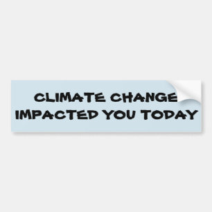 Climate change awareness bumper sticker