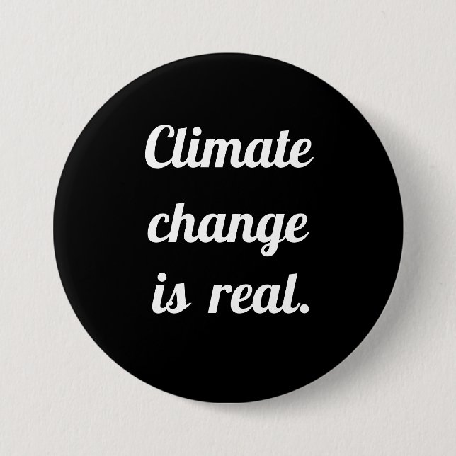 Climate Change: Black Button (Front)
