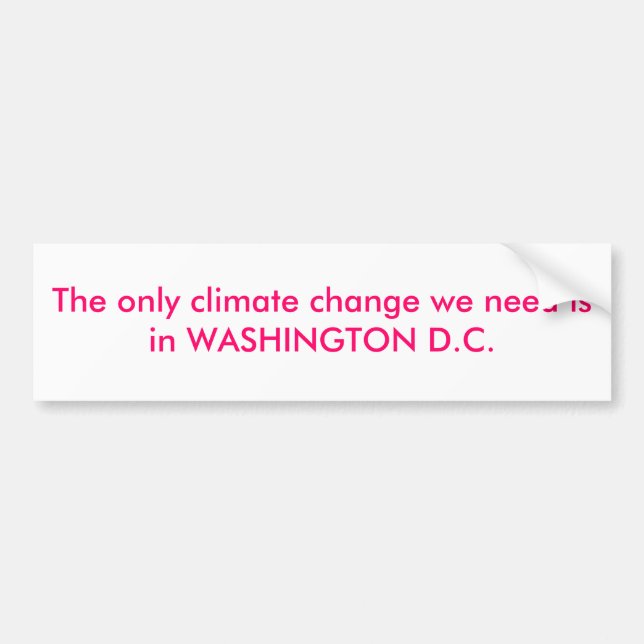 CLIMATE CHANGE BUMPER STICKER (Front)