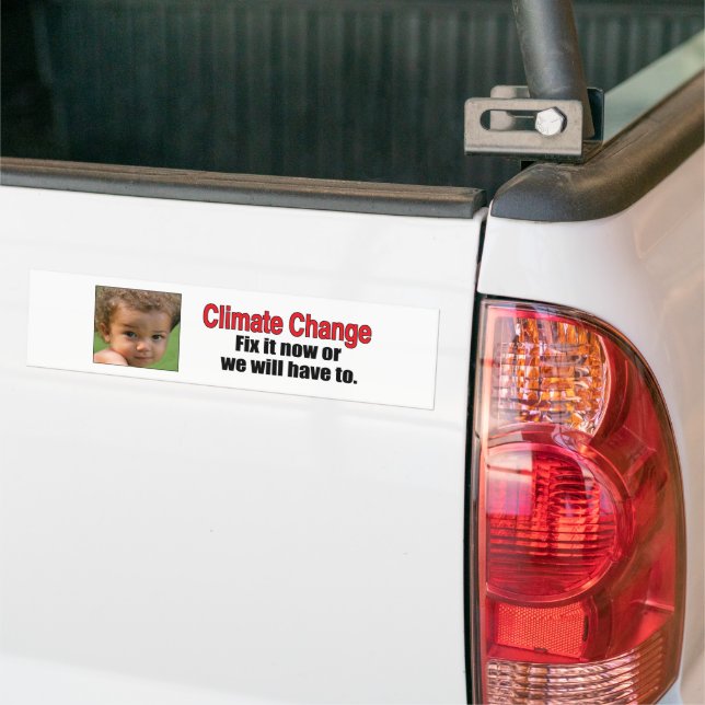 Climate Change Bumper Sticker (On Truck)