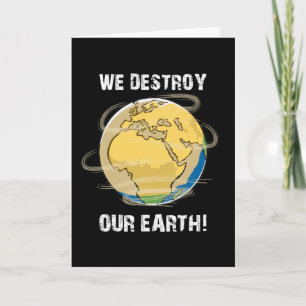 Climate Change Future CO2 Planet Earth Gift Idea Card