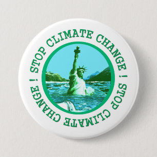 Climate Change Global Warming 3 Inch Round Button