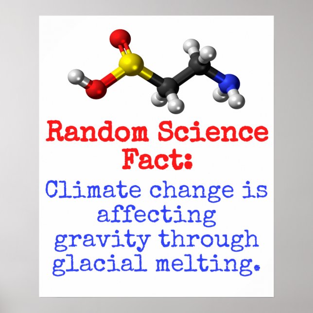 Climate Change Is Affecting Gravity - Science Fact Poster (Front)