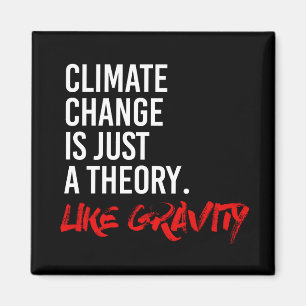 CLIMATE CHANGE IS JUST A THEORY LIKE GRAVITY - - P MAGNET