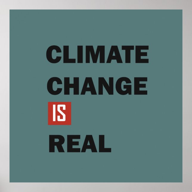 climate change is real emergency poster (Front)