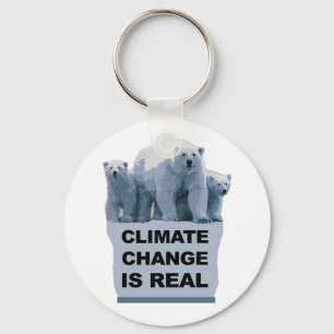 CLIMATE CHANGE IS REAL KEYCHAIN