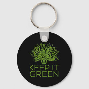 Climate Change Keep It Green Save The Planet Keychain