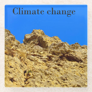 Climate Change look after the environment  Glass Coaster