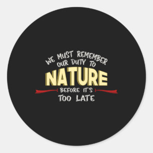 Climate Change Planet Earth CO2 Future Gift Idea Classic Round Sticker