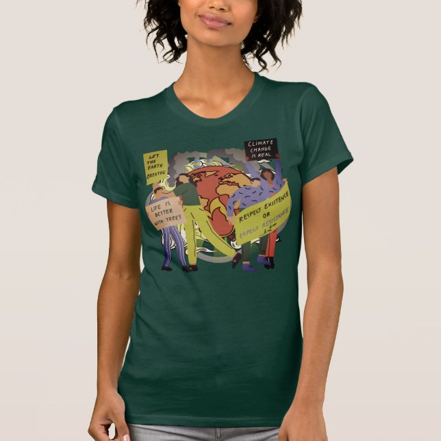 Climate Change Protest T-Shirt (Front)