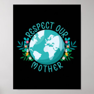 Climate Change Respect Our Mother Save The Planet  Poster