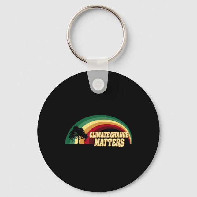 Climate Change S Environmental Protection Men Wome Keychain (Front)