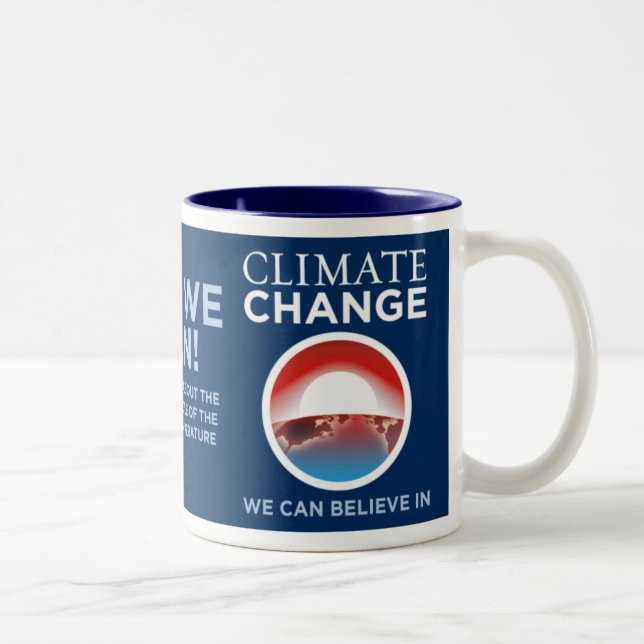 Climate Change - Yes We Can Obama Parody Mug (Right)