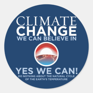Climate Change - Yes We Can Obama Parody Stickers
