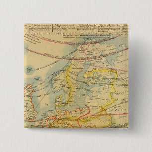 Climate of Europe Map 2 Inch Square Button