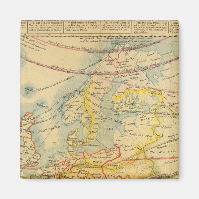 Climate of Europe Map Magnet (Front)