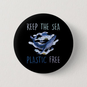 Climate Protection Whale Environmental Protection 2 Inch Round Button
