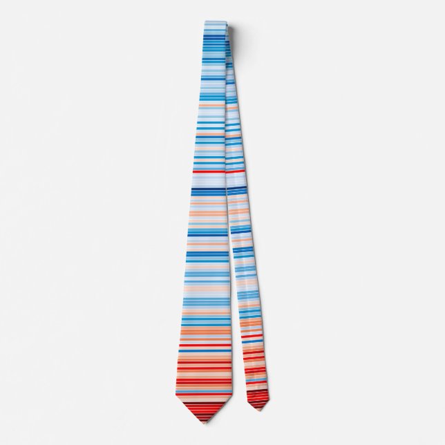 Climate Stripes Krawatte Deutschland 1881-2021 Tie (Front)