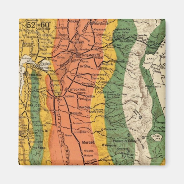Climatic map of California Magnet (Front)