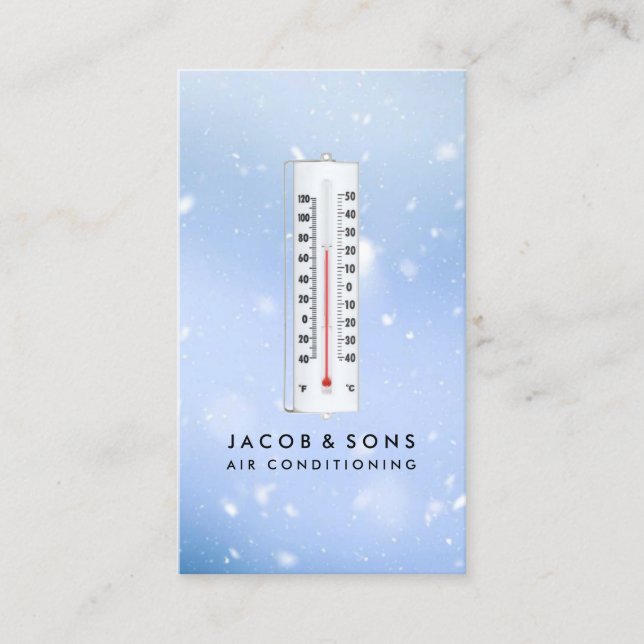 Climatisation Chauffage Carte de visite de refroid (Devant)