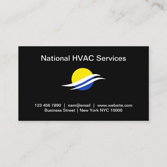 Climatisation HVAC Services Carte de visite (Devant)