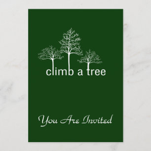 Climb a tree design invitation