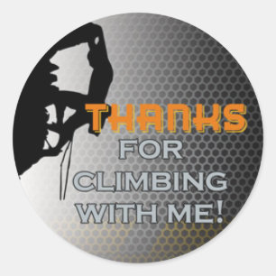 Climb Birthday Boy Matching Thank You Stickers