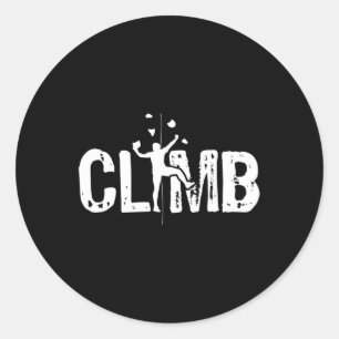 Climb  Bouldering Wall Climber Rock Climbing Mount Classic Round Sticker