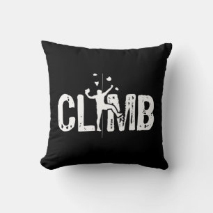 Climb  Bouldering Wall Climber Rock Climbing Mount Throw Pillow