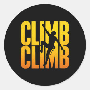 Climb Climb - Rock Climbing Adventure Classic Round Sticker