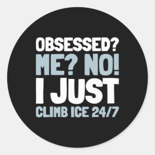 Climb Climber - Ice Climbing _2 Classic Round Sticker
