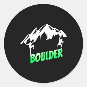 Climb Climbing Boulder Bouldering Boulderer Classic Round Sticker