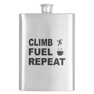Climb, Fuel, Repeat Hip Flask