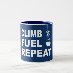 Climb, Fuel, Repeat Two-Tone Coffee Mug