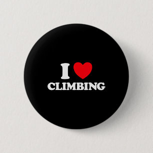 Climb Heart Rock Climber Hobby Wall Gym Mountain C 2 Inch Round Button