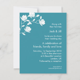 Climb High (white on teal) 4.25x5.5 Invitation